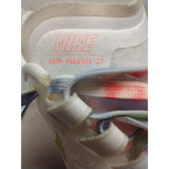 Nike Air Zoom Pegasus 37 Tie-Dye Women's 6.5 Running Shoes White - Picture 14 of 14